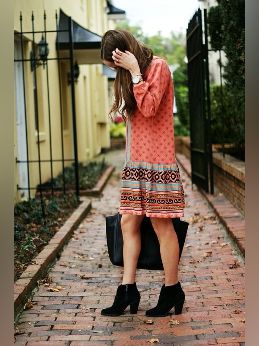 Jack by BB Dakota Rust Floral Print Mini Dress